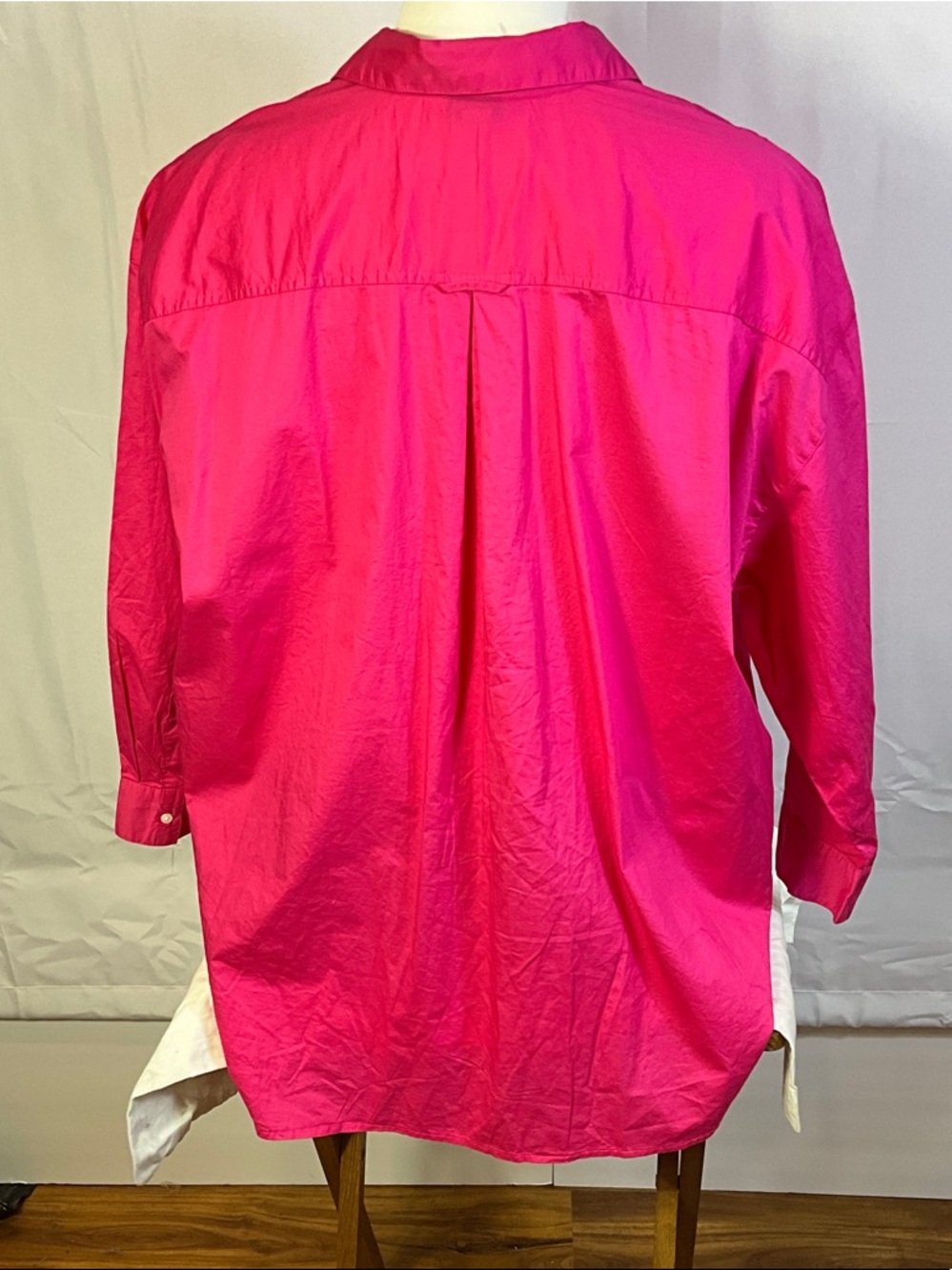 Old Navy Hot Pink Button-Down Boyfriend Shirt Size 3X - Picture 2 of 7